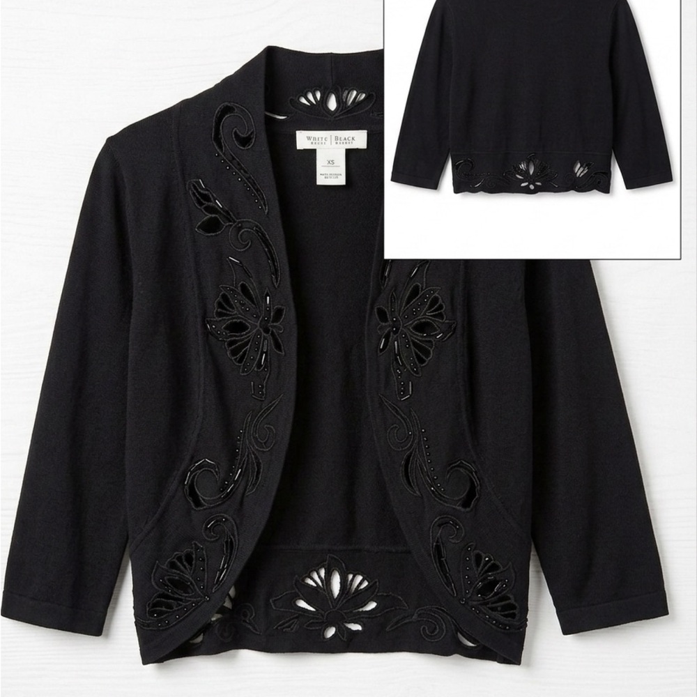Black Embroidered Women's Sweater